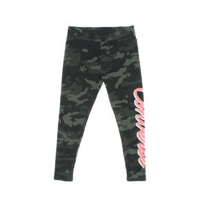 Leggings Converse con logotipo exclusivo, pantalones deportivos para niñas, color: verde camuflaje, 100% auténtico - Product Image 1