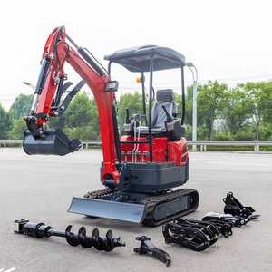 Mini-excavatrice compacte hydraulique sur chenilles de 1,2 tonne avec godet de creusement d'une capacité de 0,12 m³ et moteur diesel - Product Image 2