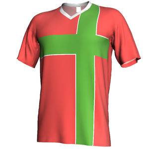 เสื้อฟุตบอลระบายอากาศได้ดีเสื้อฟุตบอลผ้าโพลีเอสเตอร์100% - Product Image 4