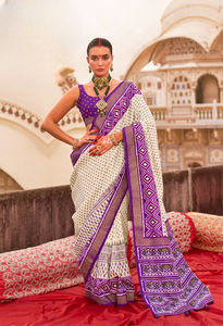 ผ้าไหมพิมพ์ลายสำหรับผู้หญิงผ้าส่าหรีจาก kreshva parameshvari PV - Product Image 6