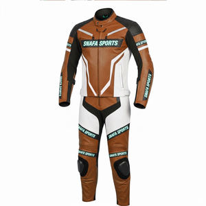 Custom <b>One</b>-Piece Leather Motorcycle Suits Water-Resistant <b>Men</b> Racing Suit with CE Padding Safety Motorbike Jumpsuit - Product Image 1