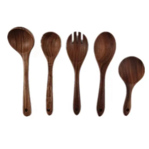 Alta calidad de madera hogar pastelería barbacoa viaje Camping cuchara tenedor utensilios de cocina cubiertos proveedores SCI fabricantes al por mayor - Product Image 1