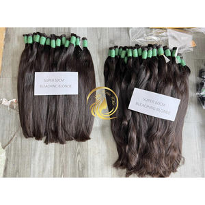 ผมต่อเวอร์จิ้นเวียดนามแท้ คุณภาพสูง หนา 16-34 นิ้ว  ไม่ผ่านการแปรรูป สีเบอร์กันดีบลอนด์  สามารถฟอกสีได้ - Product Image 1