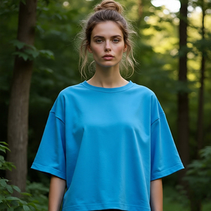 Camisetas corto con estampado de gran tamaño para mujer, camisetas informales de manga corta con hombros caídos, camisetas deportivas para mujer, camisetas deportivas para correr y Fitness para mujer - Product Image 4