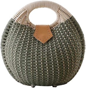 Sac cabas en paille pour femme, grande capacité, sac cabas de shopping, sac à bandoulière bohème, sac de plage avec doublure, OEM - Product Image 1