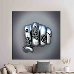 Modern Metallic Canvas Print: Sleek Artwork for Elegant Decor,Gallery <b>Wrapped</b> - Product Image 1