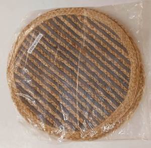 Manteles individuales de mesa bordados tejidos de algas marinas de yute trenzado indio personalizados al por mayor, nuevo estilo, lavables y reutilizables para uso doméstico en bodas - Product Image 5