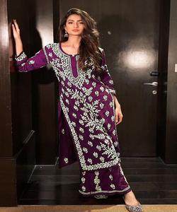 Estilo indio pakistaní Salwar kameez listo para damas traje de algodón cosido vestidos de mujer elegantes - Product Image 2