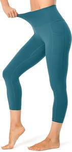 GYM PEOPLE <b>Thick</b> <b>High</b> <b>Waist</b> Full Length Polyamide Yoga Pants Pockets Tummy Control Blocking Workout Running <b>Leggings</b> for 2026 - Product Image 2