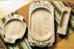 BACK WOODEN PRINTED TRAY BEST QUALITY CARVED Available <b>square</b> Shape and India Handicraft best Sample Hot Sale - Product Image 3