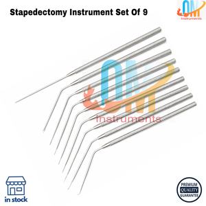 Kit chirurgical ORL et otologie en acier inoxydable de qualité médicale supérieure pour stéphatoctomie, 9 pièces, pour la chirurgie de l'oreille moyenne - Product Image 6