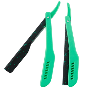 MORGANS INDUSTRIES Black Speckled <b>Straight</b> <b>Razor</b> with Stainless Steel Blade Non-Disposable for Barber Shop Use - Product Image 4