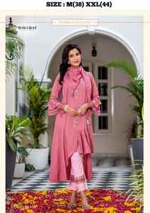 Pantalon Kurti de travail en viscose riche Liva au design moderne le plus tendance avec le fournisseur Dupatta de Surat India - Product Image 4