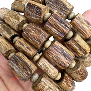 Pulsera de cuentas de madera Oud de Vietnam subacuática personalizada de alta calidad hecha de madera de agar natural negra pura - Product Image 1