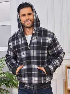 Factory Direct Pricing Hoodie For Men Custom Made <b>Sherpa</b> <b>Lined</b> Full Zip Up Thick Fleece Hooded <b>Jackets</b> with Premium Fabric - Product Image 3