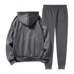 Women's Casual Winter Thermal Fleece <b>Lined</b> Long Sleeve Drawstring <b>Hoodie</b> Breathable Anti-Bacterial Solid Sweatsuit Sets Plus - Product Image 3