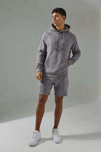 Ensemble jumeau d'été de haute qualité Logo personnalisé 100% coton short surdimensionné et ensembles de sweats à capuche pullover ensemble double pour hommes - Product Image 3