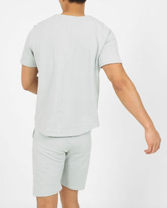 Fabricant Logo personnalisé Ensemble de vêtements de sport d'été pour hommes 100% coton Short de course et chemise - Product Image 3