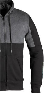 <b>Men</b> Motorcycle Racing Hoodie Zip-Up Biker Hoodie with Reinforced Kevlar & CE Armored Padding <b>Black</b> Protective Riding Sweatshirt - Product Image 5
