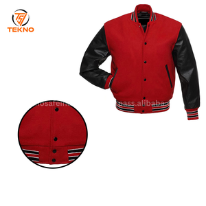 Productos de invierno 2025, chaqueta universitaria para hombre, ropa de diseñador, chaqueta universitaria de estilo callejero de cuero y lana para hombre, servicio OEM - Product Image 6