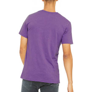 Bella Canvas Color púrpura hombres camiseta puro algodón Color púrpura camiseta suave algodón manga corta Unisex Tri-blend tees-camisetas - Product Image 3