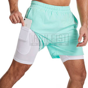 Pantalones cortos de entrenamiento sólidos para hombres profesionales High Street Style Gym Running Deportes al aire libre Casual Secado rápido Cintura elástica Moda - Product Image 3