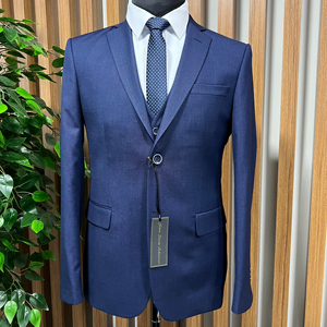 Best Selling Latest design Custom Made <b>Viscose</b> And <b>Polyester</b> Woven <b>Fabric</b> Elite Suit Wedding Groom's & Business Suit For Men - Product Image 1
