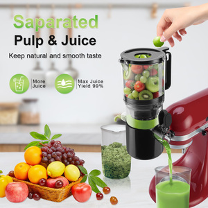 Accessoire presse-agrumes pour batteur sur socle, presse-agrumes à froid lent pour accessoire <span class=keywords><strong>Kitchenaid</strong></span> avec goulotte d'alimentation large <span class=keywords><strong>de</strong></span> 4,5 pouces - Product Image 6