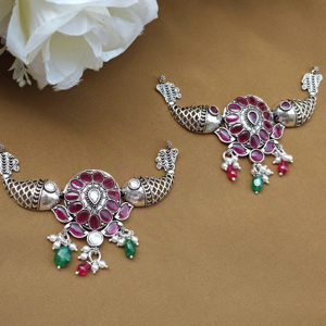 Collier en argent 925 pour femmes pour les fêtes, les mariages, les cadeaux, les fiançailles et les anniversaires pour les ensembles de bijoux de mariée - Product Image 1