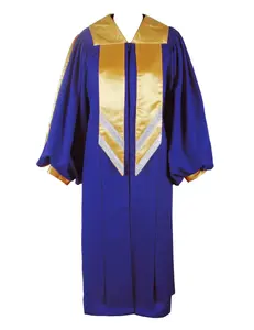 Venta al por mayor personalizado estilo clásico clero coro túnicas Unisex Iglesia coro túnica