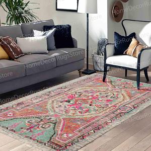 Tapis imprimé à motifs ethniques colorés, cadeau idéal pour elle, tapis en velours de luxe - Product Image 1