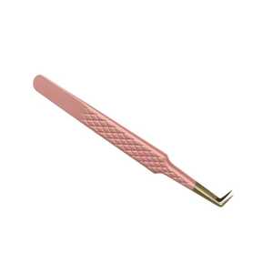 แหนบปลายแหลมทำจากสแตนเลสอย่างดี สำหรับงานต่อขนตา มุม 90 องศา - Product Image 1