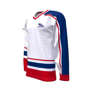 Maillot de hockey sur glace en stock Maillot de hockey sur glace taille adulte Maillot à manches longues - Product Image 2