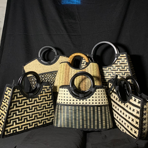 2024 Newest Design <b>Natural</b> Bamboo Handbag - Stylish Beach <b>Bag</b> Bamboo Tote <b>Bag</b> for Fashionable Women, Summer Vacation <b>Bag</b> - Product Image 5