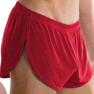 Ropa de dormir suelta y cómoda para hombre, calzoncillos tipo bóxer, pijama, ropa interior con abertura lateral, calzoncillos cortos, tronco Sexy - Product Image 3