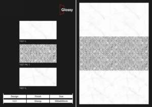interior premium 300x600mm ceramic wall <b>tiles</b> bathroom kitchen glossy matt sugar carving finish interior wall design lux - Product Image 4