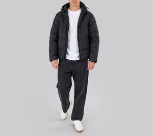 Veste d'hiver pour homme en softshell matelassée à fermeture éclair coupe-vent de style nouveau et dernier cri personnalisée respirante épaisse imprimée grande taille - Product Image 4