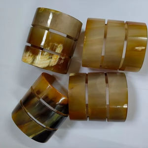 Pulseras de moda pulidas de alta calidad para mujer, elegantes brazaletes de cuerno de búfalo Natural, joyería religiosa cristiana ecológica - Product Image 1