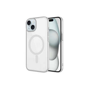 Coque de protection JoieCreatif de luxe en PC rigide avec chargement sans fil MagSafe pour iPhone 15 14 Plus 5G, couleur argent, compatible - Product Image 1