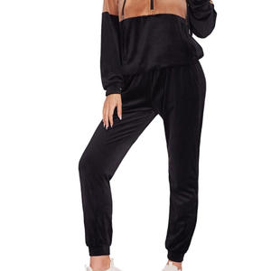 OEM personnalisé femmes 2 pièces à manches longues survêtement automne hiver sport costume capuche décontracté mode style femmes survêtement ensemble - Product Image 6