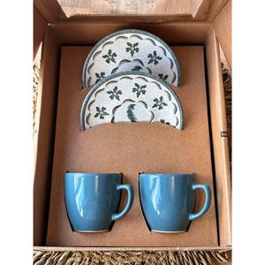 Tazza di caffè turco blu magico 4 pezzi per 2 persone