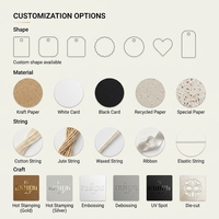 Étiquettes de vêtements en papier double couche de haute qualité avec logo personnalisé - Étiquettes de vêtements de mode pour chaussettes - Étiquettes de boîte cadeau couleur personnalisée