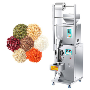 Machine d'emballage de scellage à trois côtés de qualité en acier inoxydable 220V pour les collations en poudre de granulés sachets de riz 1-200g de remplissage pour le thé - Product Image 1