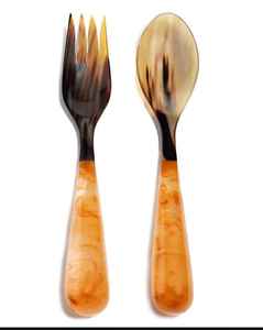 Ensemble de cuillères élégantes en corne de buffle, style rustique et vintage, polies à la main, pour un usage quotidien en cuisine - Product Image 2