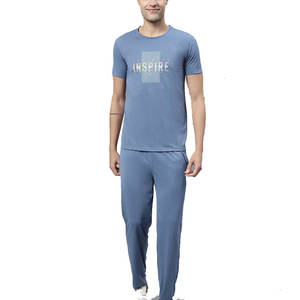 Matériau pur usine vente directe hommes t-shirt et pantalon ensemble meilleur Article 2025 coton respirant hommes t-shirt et pantalon ensemble - Product Image 1