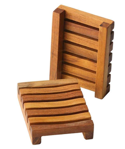 Jabonera de Madera Natural para Baño y Cocina, Hecha en India - Product Image 6