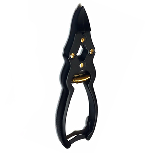 Coupe-ongles à double action robuste en acier inoxydable allemand enduit de papier noir pour la maison et le salon - Product Image 6