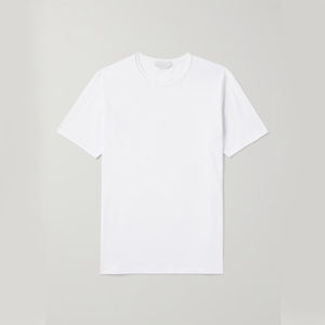 เสื้อยืดโอเวอร์ไซส์ผู้ชาย ผ้าคอตตอนหนา คุณภาพสูง 240 แกรม สีขาว ทรงโอเวอร์ไซส์  คอทรงโอ แขนสั้น  รับสกรีนโลโก้ - Product Image 1