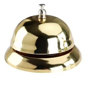 Cloche de bureau artisanale de haute qualité pour la décoration de table et le comptoir d'hôtel, cloche de bureau avec finition en laiton antique - Product Image 6