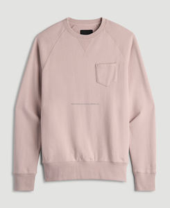 Jersey transpirable ecológico de calidad superior para hombre, sudadera para invierno, patrón sólido, 100% algodón, cuello redondo, ajuste holgado en la parte delantera - Product Image 5